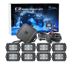 MICTUNING C2 RGBW LED Rock Lights 8 Pods Offroad Lamp Underglow Neon Lights Kit picture