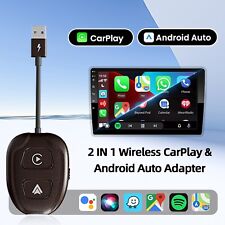2 IN 1  Wireless CarPlay Adapter & Andoriod Auto Dongle for iOS 10+& Android11+ picture