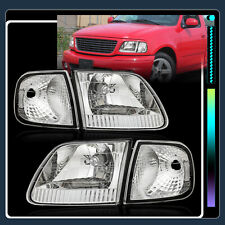 Chrome Housing Headlights Clear Corner Fit For Ford 97-03 F150 97-02 Expedition picture