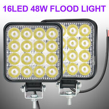 2Pcs 48W LED Work Light Truck OffRoad Tractor Flood Lights Lamp 12V-24V Square picture