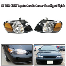 Fit 1998-2000 Toyota Corolla Pair Black House Corner Turn Signal Lights Lamps picture