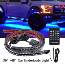 4 pcs RGB Under Car Strip Light Kit 48 LED Neon Tube Underglow Underbody System picture