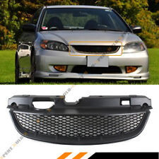 FOR 2004-05 HONDA CIVIC JDM TYPE-R STYLE BLACK MESH BADGELESS FRONT HOOD GRILLE picture