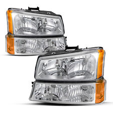 for 2003-2006 Chevy Silverado Avalanche 03-06 Chrome Headlight Headlamp Assembly picture