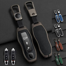 Zinc Alloy Leather Car Key Case Cover For Porsche Cayenne Macan Panamera 911 981 picture