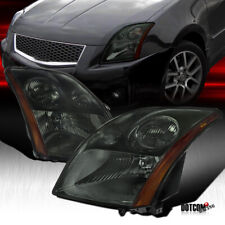 Smoke Fits 2007-2009 Sentra Headlights Replacement Head Lamps Left+Right 07-09 picture