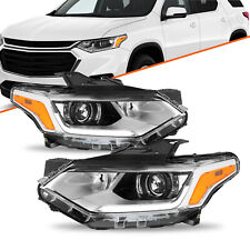 for 2018-2021 Chevy Traverse Chrome HID/Xenon Projector Headlights w/ LED DRL picture