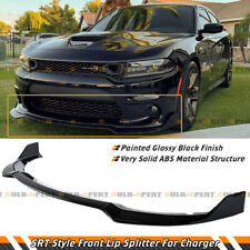 For 2015-2022 Dodge Charger SRT Scat Pack Glossy Black Front Bumper Lip Splitter picture