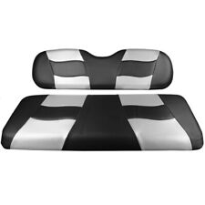 EZGO TXT Golf Cart Front Seat Cover, Riptide Black and Silver Carbon picture