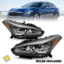 For 2015-2019 Infiniti Q70 w/o AFS Full LED Headlights Assembly Headlamps Pair picture