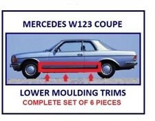 Fits For Mercedes W123 Coupe rocker panel lower moulding trim set of 6 Pieces picture