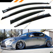 FOR 14-2020 LEXUS IS250 IS350 IS200T VIP CHROME TRIM CLIP ON SMOKE WINDOW VISOR picture