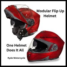 Daytona Glide Blk Cherry Modular Flip Up Full Face DOT Motorcycle Helmet MG1-BC picture
