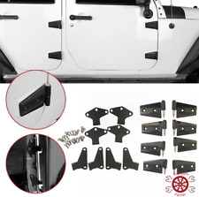 For 2007-2018 Jeep Wrangler JK Body Door Hinge Replacement Set Powder Coat 16pcs picture