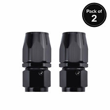 2Pcs Straight Swivel Hose End Fitting Adaptor AN8 8AN For Oil Fuel Line Black picture