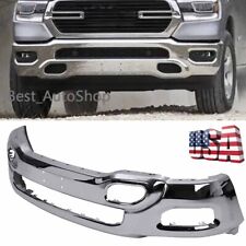 NEW Chrome - Steel Front Bumper Face Bar for 2019-2022 RAM 1500 Pickup Replace picture