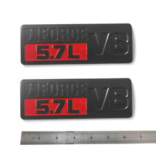 2x OEM 5.7L V8 Emblem Badge Side 3D for TUNDRA Toyato TRD IFORCE Black red W picture