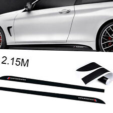Performance 2.15M Glossy Black Side Skirt Sill Decal Stripe Stickers For BMW US picture