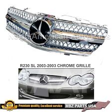 Mercedes Benz R230 SL500 SL600 Grille Grill AMG All Chrome 2003 2004 2005 2006 picture