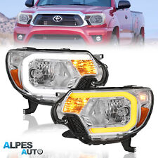 2PCS LED DRL Headlights Sequential Turn Signal For 2012-2015 Toyota Tacoma LH+RH picture