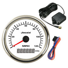 Jiecaizi 85mm White GPS 0-120MPH Speedometer Waterproof for Car Marine USA STOCK picture