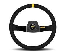 MOMO Mod.02 350mm Black Suede Racing Competition Steering Wheel picture