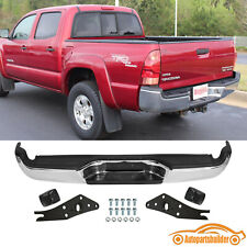 For 2005-2015 Toyota Tacoma Pickup Rear Steel Bumper Assembly Chrome picture