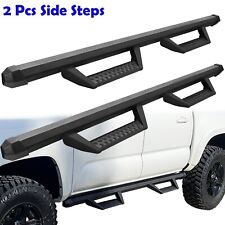FOR 19-24 Silverado/Sierra Double Cab BLK Running Boards Drop Step Nerf Bar BCKA picture