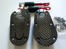 Carbon Fiber Racing Car Bonnet Plus Flush Mount Hood Latch Steel Pin Locking Kit picture