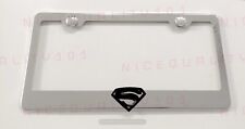 3D Superman Superhero Stainless Steel Chrome Finished License Plate Frame picture