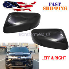 New Pair Mirror Cover Cap Black Painted fits Ford Explorer 2016 2017 2018 2019 picture