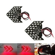 2x Red 27 LED Sequential Arrow Panel For Audi View Side Mirror Turn Signal Light picture