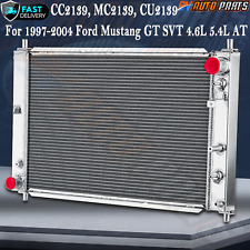 For 1997-2004 Ford Mustang GT SVT Cobra 4.6L 5.4L V8 AT 3 Row Aluminum Radiator picture