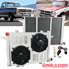 For 89-93 90 Dodge D/W 250 350 Truck 5.9L DIESEL 3 Row Radiator+Shroud Fan Relay picture