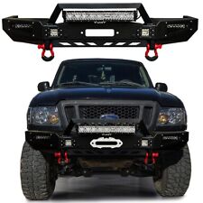 Vijay For 1993-1997 Ford Ranger Steel Front Bumper w/Winch Plate&LED Light picture