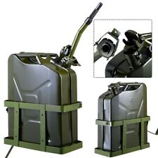 5 Gallon 20L Gas Can Steel Tank w/ Holder Emergency Backup picture