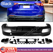 Black 63 AMG Look Rear Diffuser W/ Exhaust Tips for Mercedes Benz GLE W167 2020+ picture