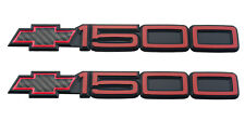 2Pc 88-98 Chevrolet Bowtie 1500 Door Emblem Nameplate Tahoe Blazer Suburban Red picture