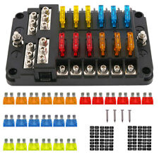 Blade Fuse Box Block Holder Block with LED Indicator 12V Universal 12 Way picture