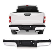 Complete Rear Steel Bumper Assembly Chrome Fit For 2009-2014 Ford F150 Truck New picture