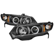 Spyder 5010780 Halo Projector Headlights Black For 2006-2008 Honda Civic 2pc NEW picture
