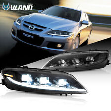 Full LED Headlights For 2003-2008 Mazda 6 Sequential Turn Projector Front Lamps picture