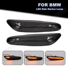 Sequential Smoked LED Side Marker Lights For BMW E60 E61 E82 E88 E90 E91 E92 E93 picture