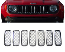 Patented Overlay Chrome Grille fits 15-19 Jeep Renegade Sport/Limited/Latitude picture