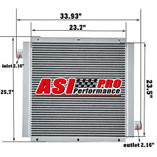 Aluminum Mobile Hydraulic Oil Cooler Heavy Duty Industrial 0-120GPM 90HP, Silver picture