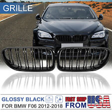 Pair Glossy Black Car Hood Kidney Grill Front Grille Cover for BMW F06 2012-2018 picture