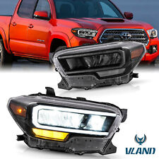 Pair Full LED & DRL Reflector Headlights For 2015-2022 Toyota Tacoma Front Lamps picture