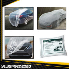 1PC Universal Disposable Plastic Clear Temporary Car Cover Rain Dust Garage picture
