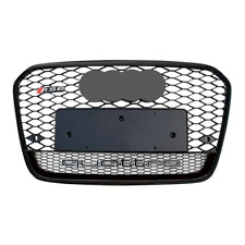 FRONT MESH RS6 STYLE BUMPER HOOD GRILLE BLACK FOR 2012-2015 AUDI A6 C7 QUATTRO picture