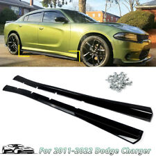 Gloss Black Side Skirts Extension Lip For Dodge Charger RT SRT SXT 15+ GT LOOK picture